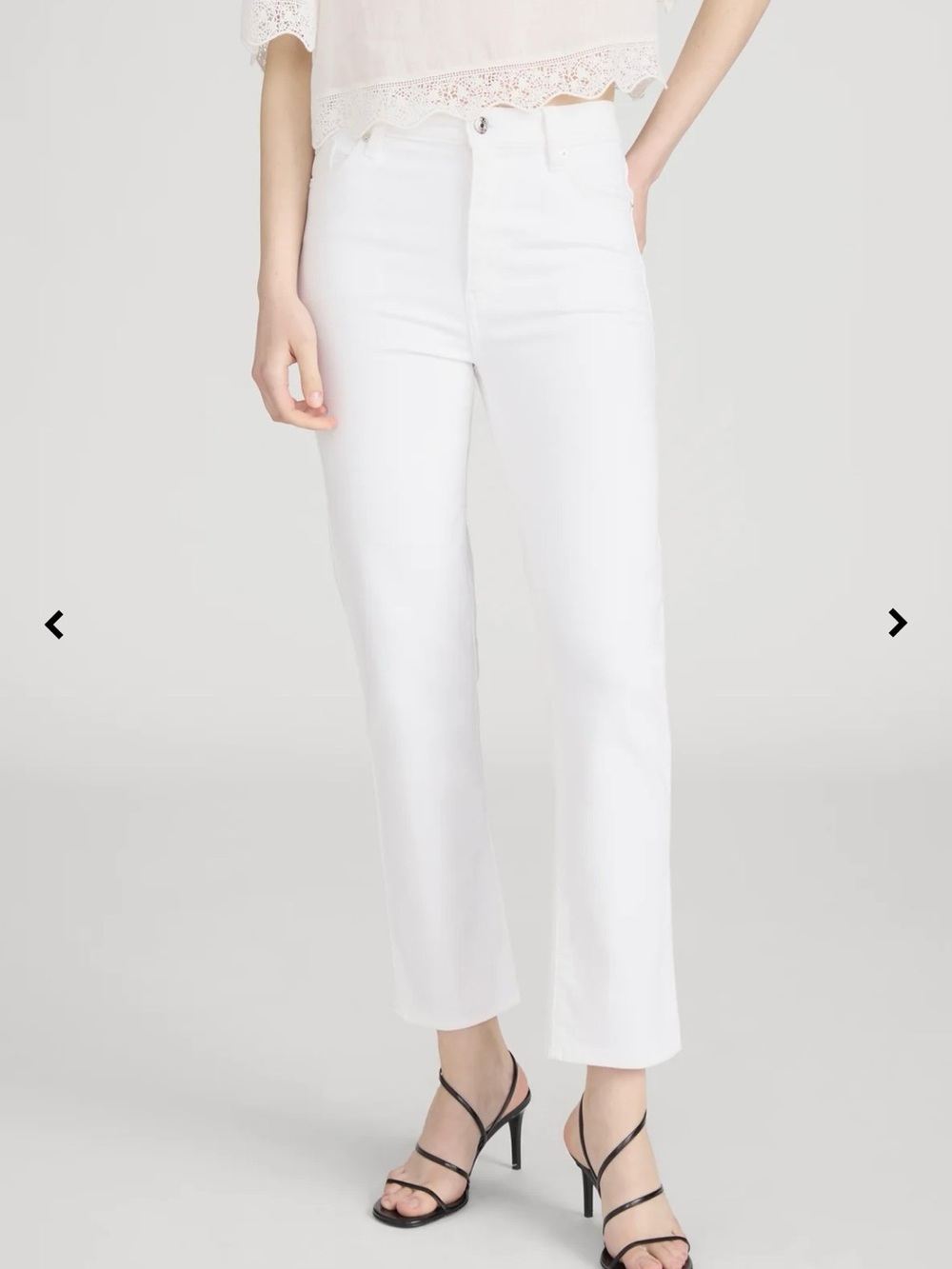 Frame Denim - Le Sleek Straight White Jeans - Picture 4 of 11